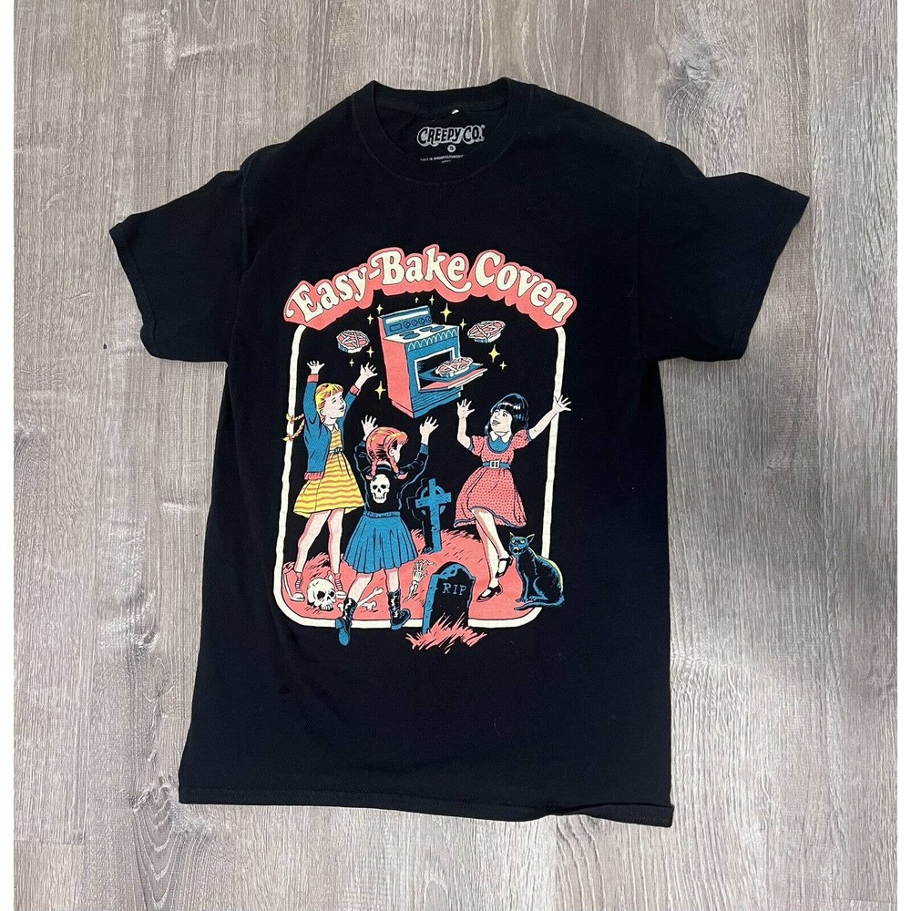Easy Bake Coven Shirt Adult Mens Size S Black Short Sleeve Steven Rhodes Creepy